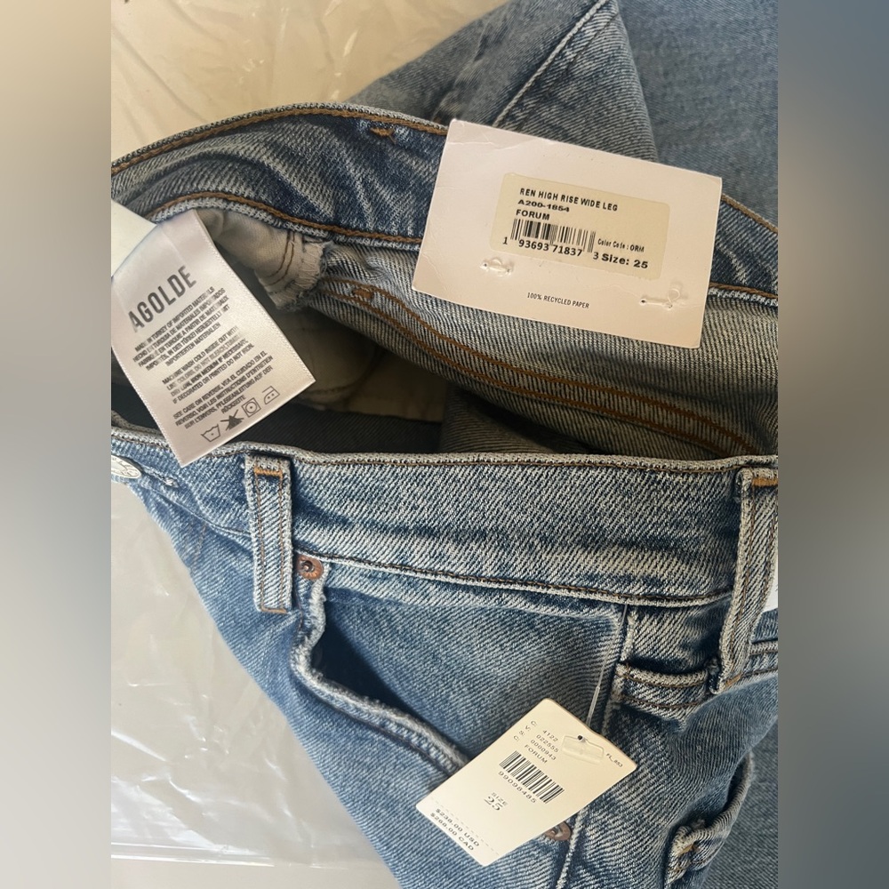 AGOLDE Ren High-Rise Crop Wide-Leg Jeans NWT Forum - Picture 16 of 16